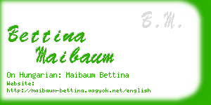 bettina maibaum business card